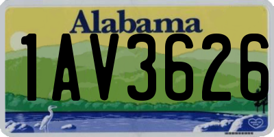 AL license plate 1AV3626