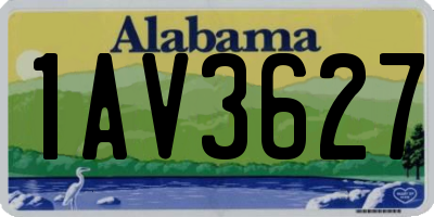 AL license plate 1AV3627