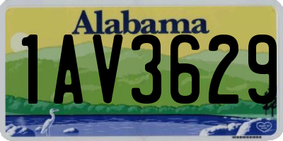AL license plate 1AV3629