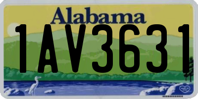 AL license plate 1AV3631