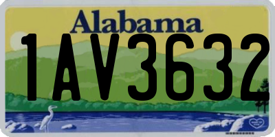 AL license plate 1AV3632