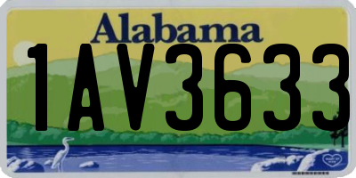 AL license plate 1AV3633