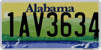 AL license plate 1AV3634