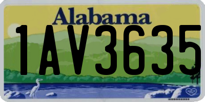AL license plate 1AV3635