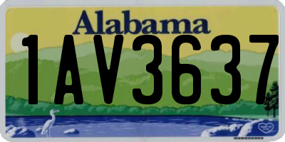 AL license plate 1AV3637
