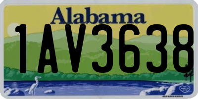 AL license plate 1AV3638