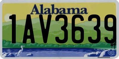 AL license plate 1AV3639