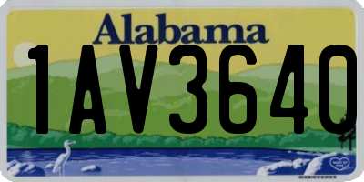 AL license plate 1AV3640