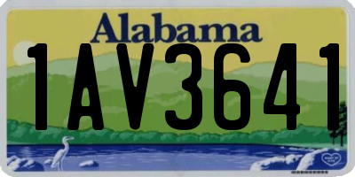 AL license plate 1AV3641