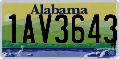 AL license plate 1AV3643