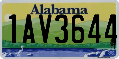 AL license plate 1AV3644