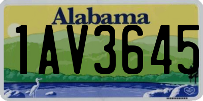 AL license plate 1AV3645