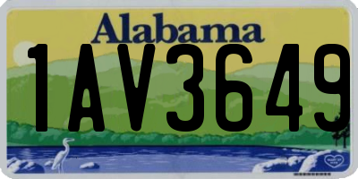 AL license plate 1AV3649