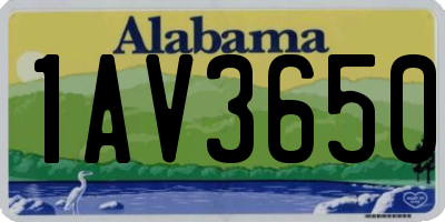 AL license plate 1AV3650