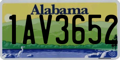 AL license plate 1AV3652