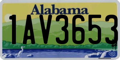 AL license plate 1AV3653