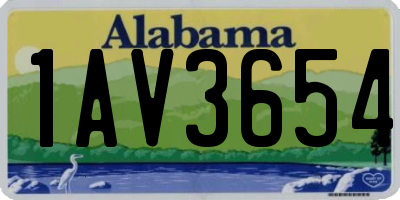 AL license plate 1AV3654