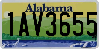 AL license plate 1AV3655
