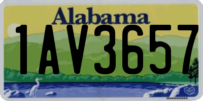 AL license plate 1AV3657