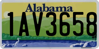 AL license plate 1AV3658