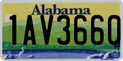 AL license plate 1AV3660
