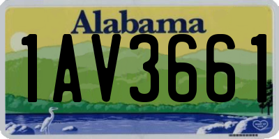 AL license plate 1AV3661