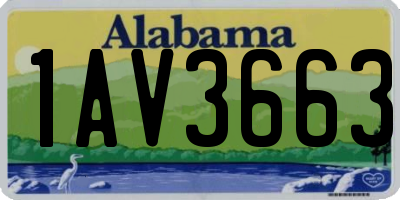 AL license plate 1AV3663