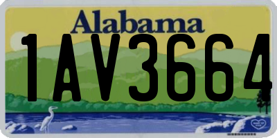 AL license plate 1AV3664
