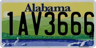 AL license plate 1AV3666