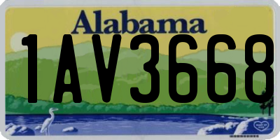 AL license plate 1AV3668