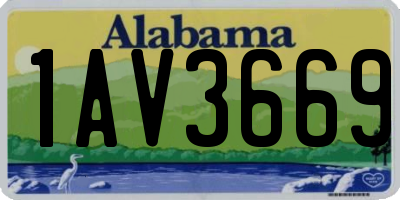 AL license plate 1AV3669