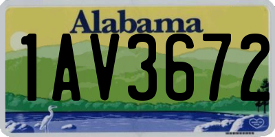 AL license plate 1AV3672