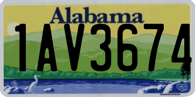 AL license plate 1AV3674
