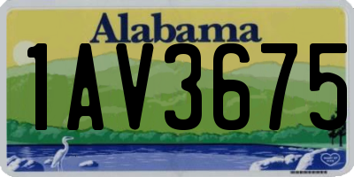 AL license plate 1AV3675