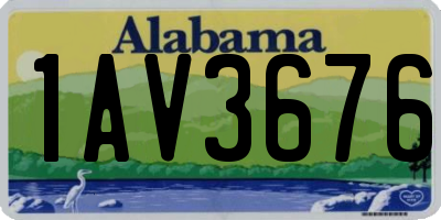AL license plate 1AV3676