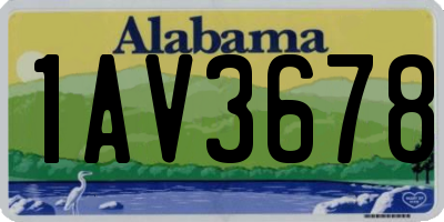 AL license plate 1AV3678
