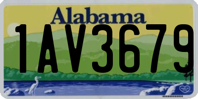AL license plate 1AV3679