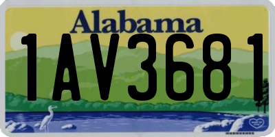 AL license plate 1AV3681