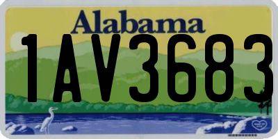 AL license plate 1AV3683