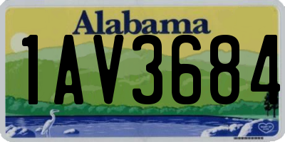 AL license plate 1AV3684