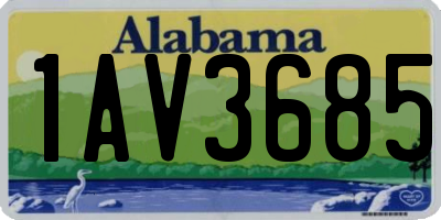 AL license plate 1AV3685