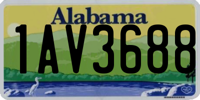 AL license plate 1AV3688
