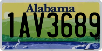 AL license plate 1AV3689