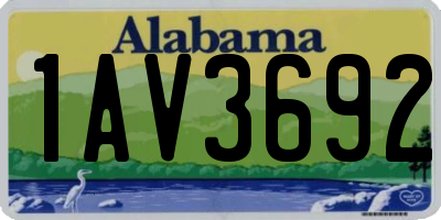AL license plate 1AV3692