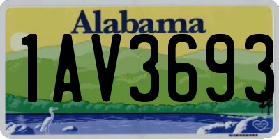 AL license plate 1AV3693