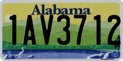 AL license plate 1AV3712