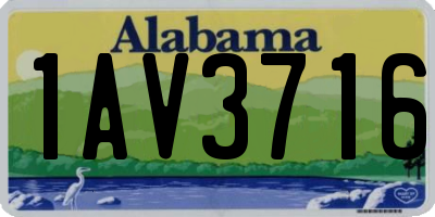 AL license plate 1AV3716