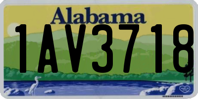 AL license plate 1AV3718