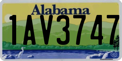 AL license plate 1AV3747