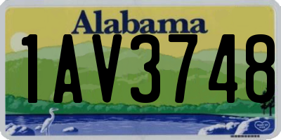 AL license plate 1AV3748